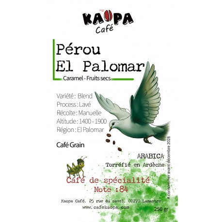 Café Pérou El Palomar, Goji la sauterelle