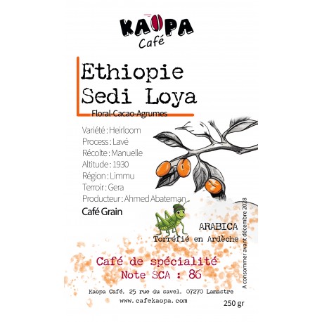 Café Ethiopie Sedi Loya, Goji la sauterelle