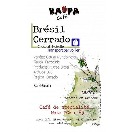 café Brésil Linda Cerrado torréfié par Kaopa Café